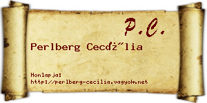 Perlberg Cecília névjegykártya